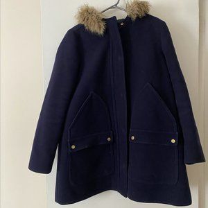 J Crew Factory- Navy Blue Winter coat/jacket/Parka  USED Size 16